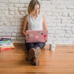 A person publishing content